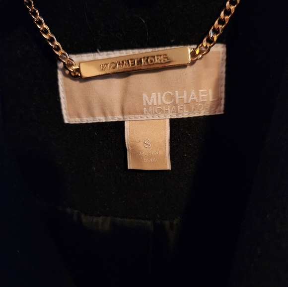 Michael Khors Jacket Coat With Pockets Gray Charcoal Black Size Small - Picture 7 of 8